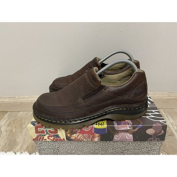 Dr. Martens Orson Pebbled Leather Slip On Loafer Brown Shoes Men's 7M 11198 - Picture 4 of 9